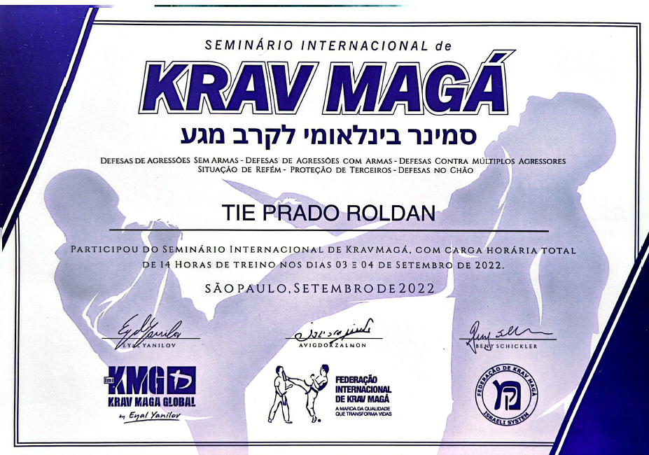 Certificado Eyal Yanilov